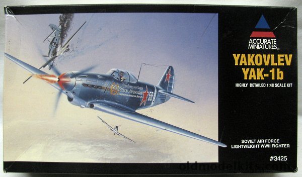 Accurate Miniatures 1/48 Yakovlev Yak-1B, 3425 plastic model kit